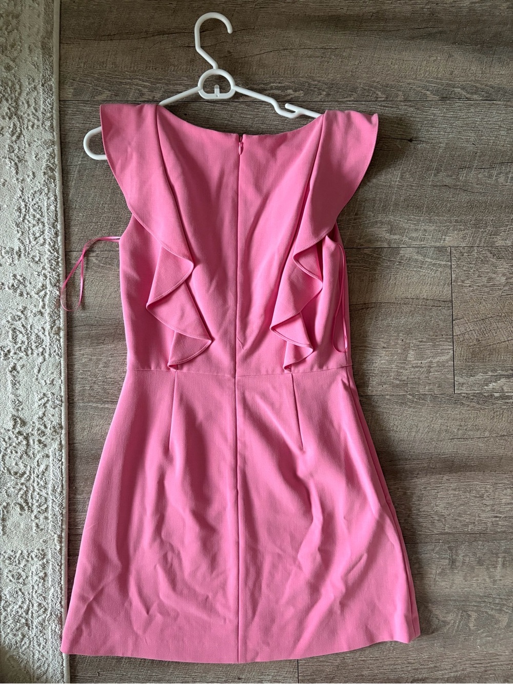 French Connection Pink Ruffle-Front Mini Dress - Picture 2 of 3